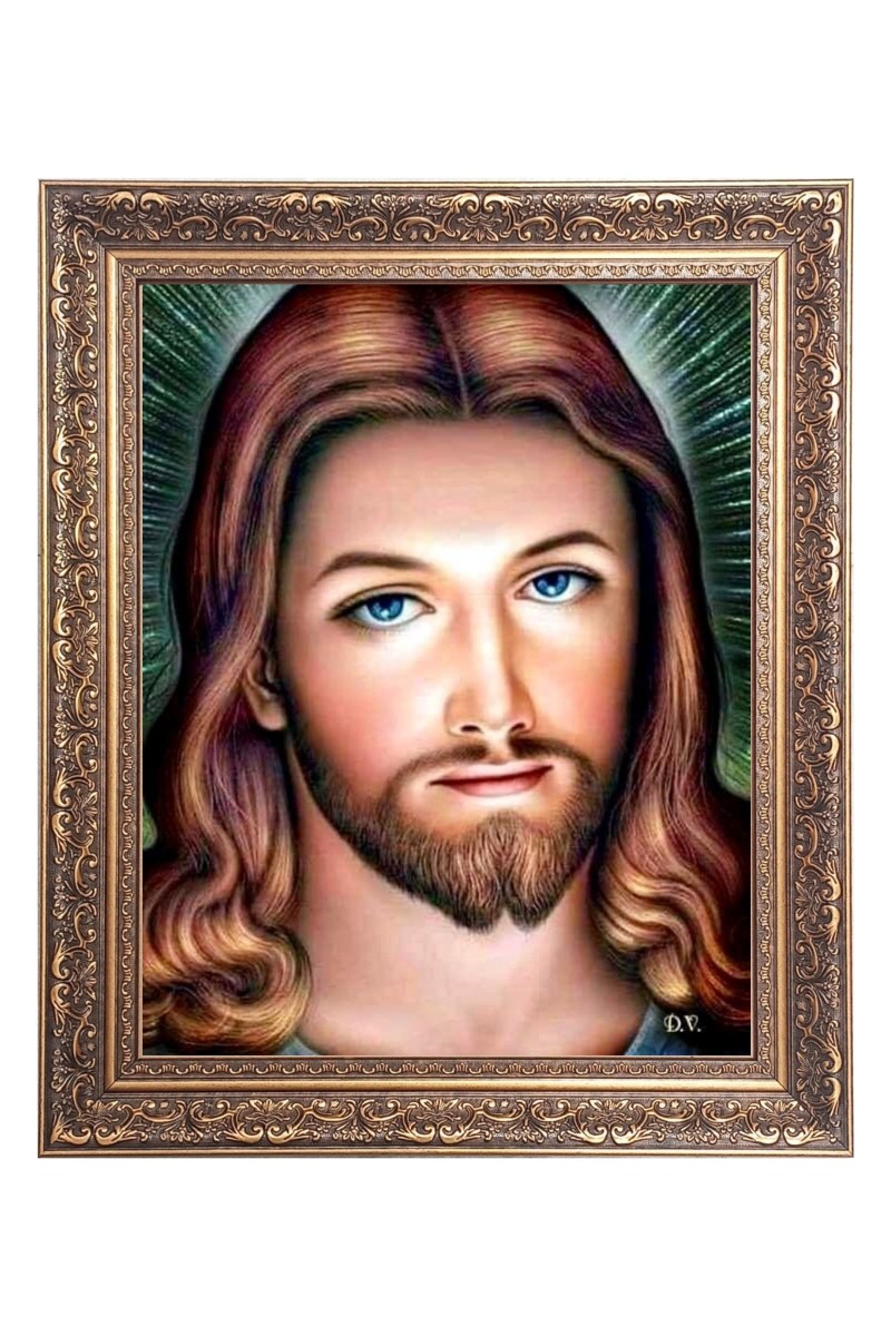 Jishu Chirst Jesus Big Photo Frame - 10x14 Inches for Home ,Temple &  Office Decoration