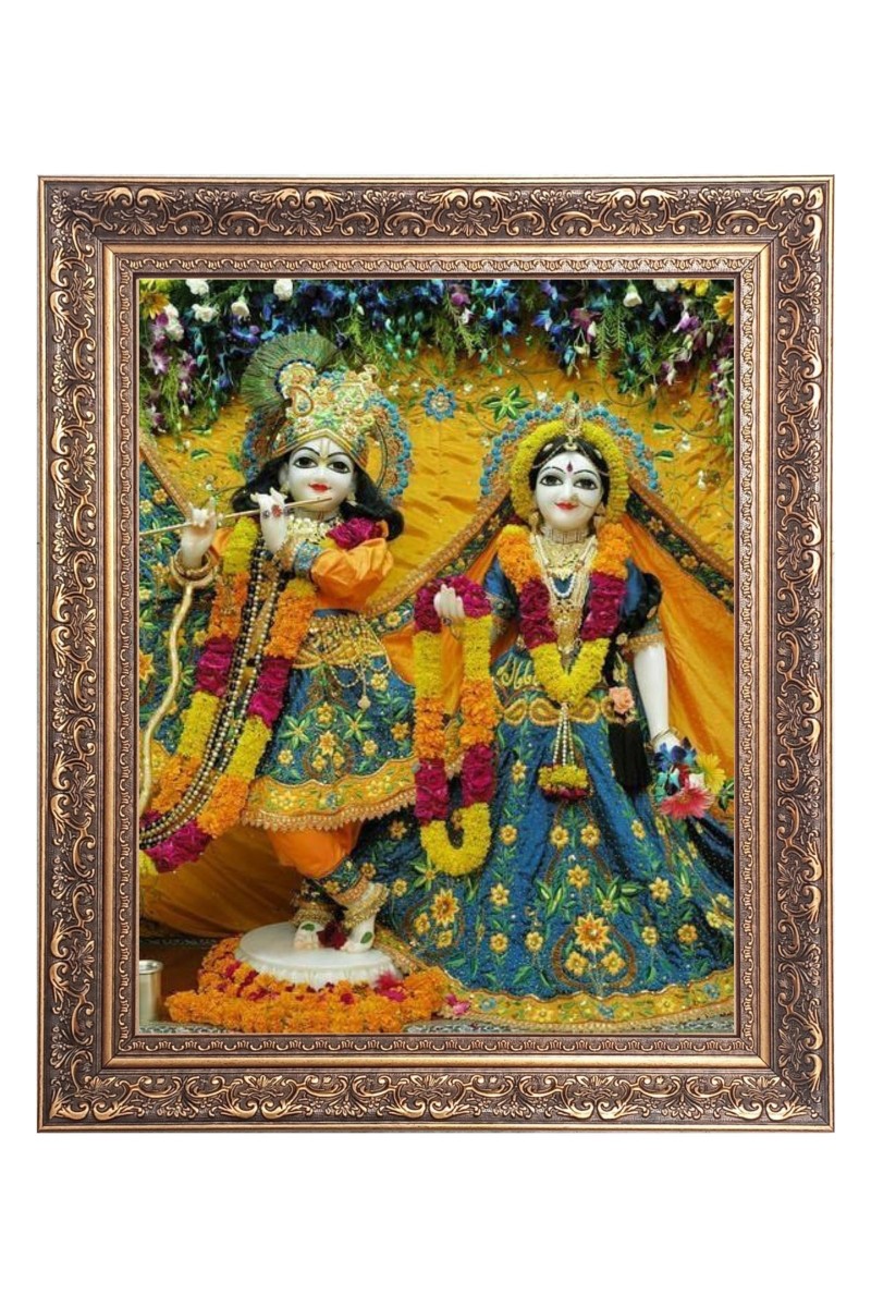 Sri Krishna & Sri Radha Big Photo Frame - 10x14 Inches for Home ,Temple &  Office Decoration