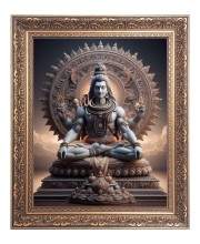 Lord Shiv Big Photo Frame - 10x14 Inches for Home ,Temple &  Office Decoration