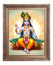 Sri Krishna Big Photo Frame - 10x14 Inches for Home ,Temple &  Office Decoration