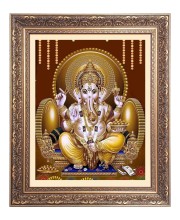 Lord ganshji Big Photo Frame - 10x14 Inches for Home ,Temple &  Office Decoration
