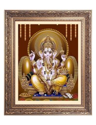 Lord ganshji Big Photo Frame - 10x14 Inches for Home ,Temple &  Office Decoration