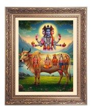 God Dattatreya Big Photo Frame - 10x14 Inches for Home ,Temple &  Office Decoration