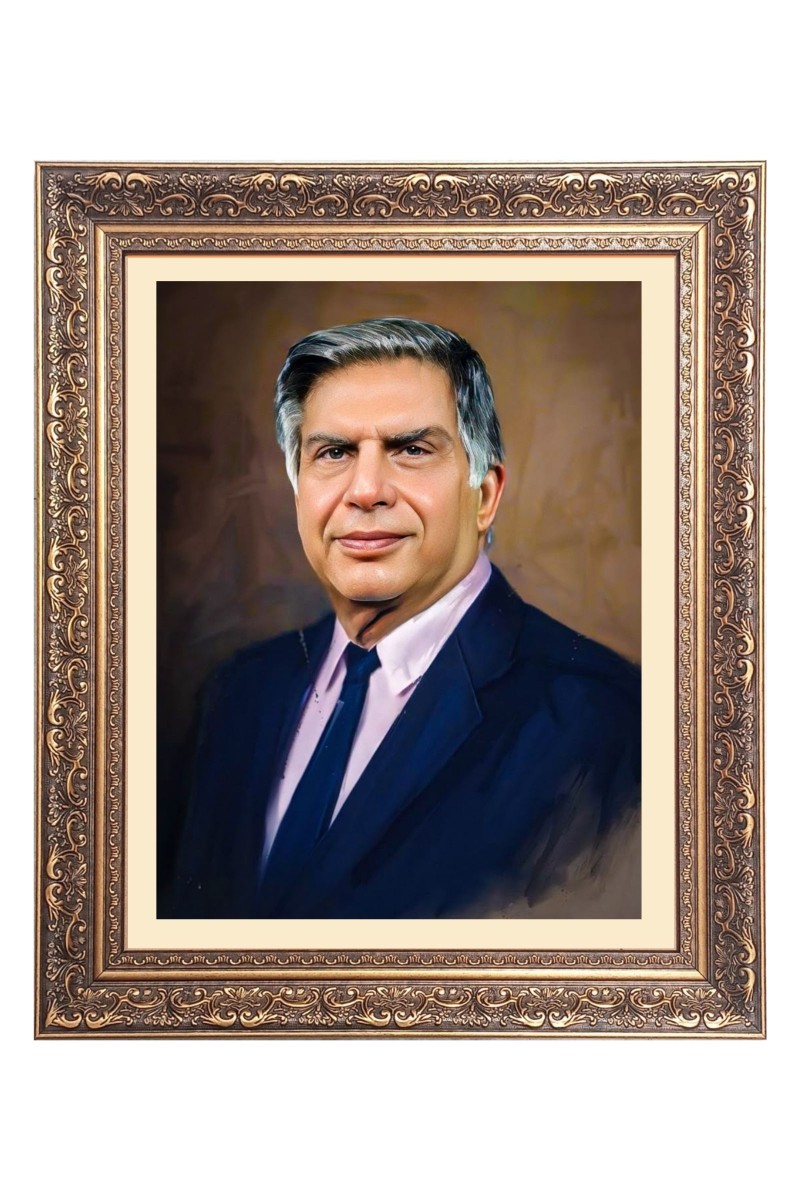 Sri Ratan Tata Big Photo Frame - 10x14 Inches for Home ,Temple &  Office Decoration