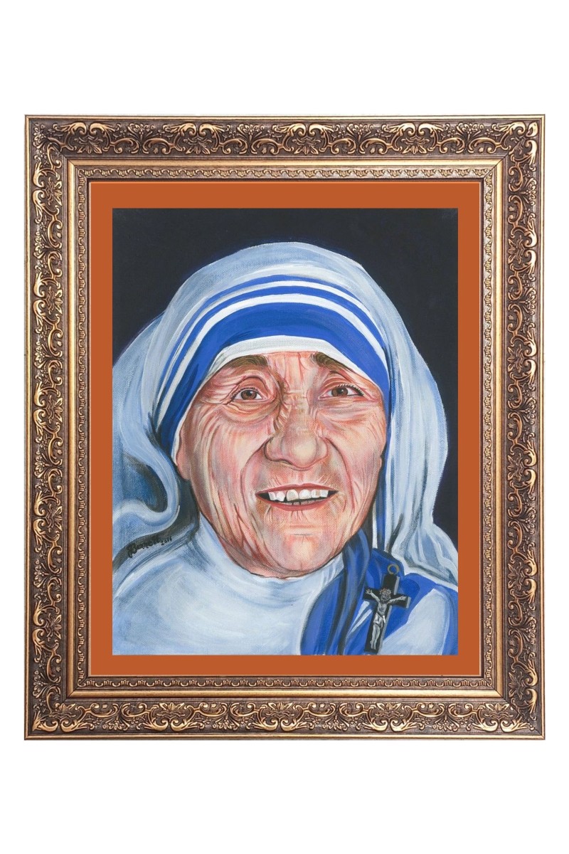 Mother Teresa Big Photo Frame - 10x14 Inches for Home ,Temple &  Office Decoration