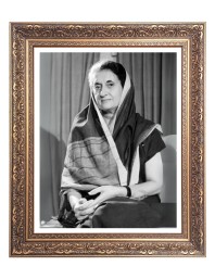 Srimati Indira Gandhi Big Photo Frame - 10x14 Inches for Home ,Temple &  Office Decoration