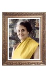 Srimati Indira Gandhi in Saree Big Photo Frame - 10x14 Inches for Home ,Temple &  Office Decoration
