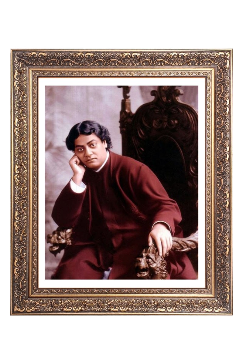 Swami Vibekananda Big Photo Frame - 10x14 Inches for Home ,Temple &  Office Decoration