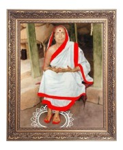 Maa Sarada Big Photo Frame - 10x14 Inches for Home ,Temple &  Office Decoration