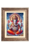 Sri Ganeshiji Big Photo Frame - 10x14 Inches for Home ,Temple &  Office Decoration