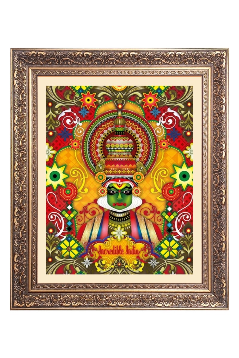 Kathakali Digital Print Big Photo Frame - 10x14 Inches for Home ,Temple &  Office Decoration