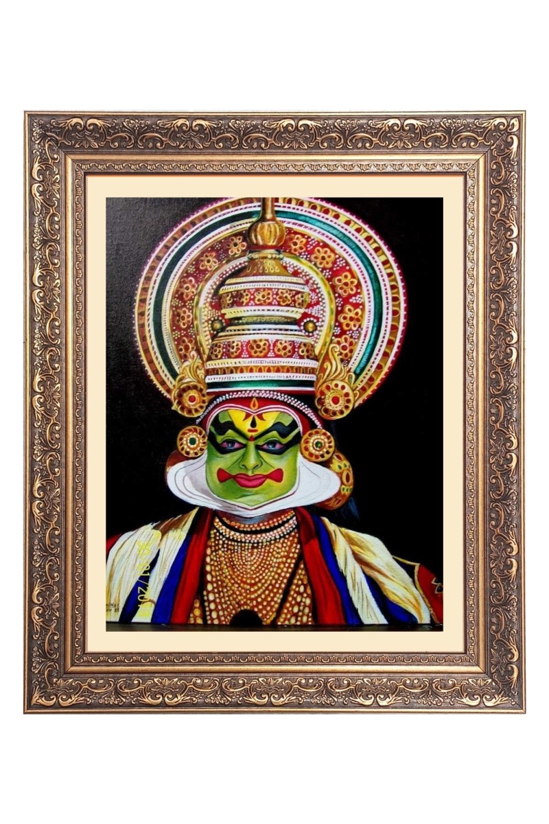 Kathakali Digital Print Big Photo Frame - 10x14 Inches for Home ,Temple &  Office Decoration