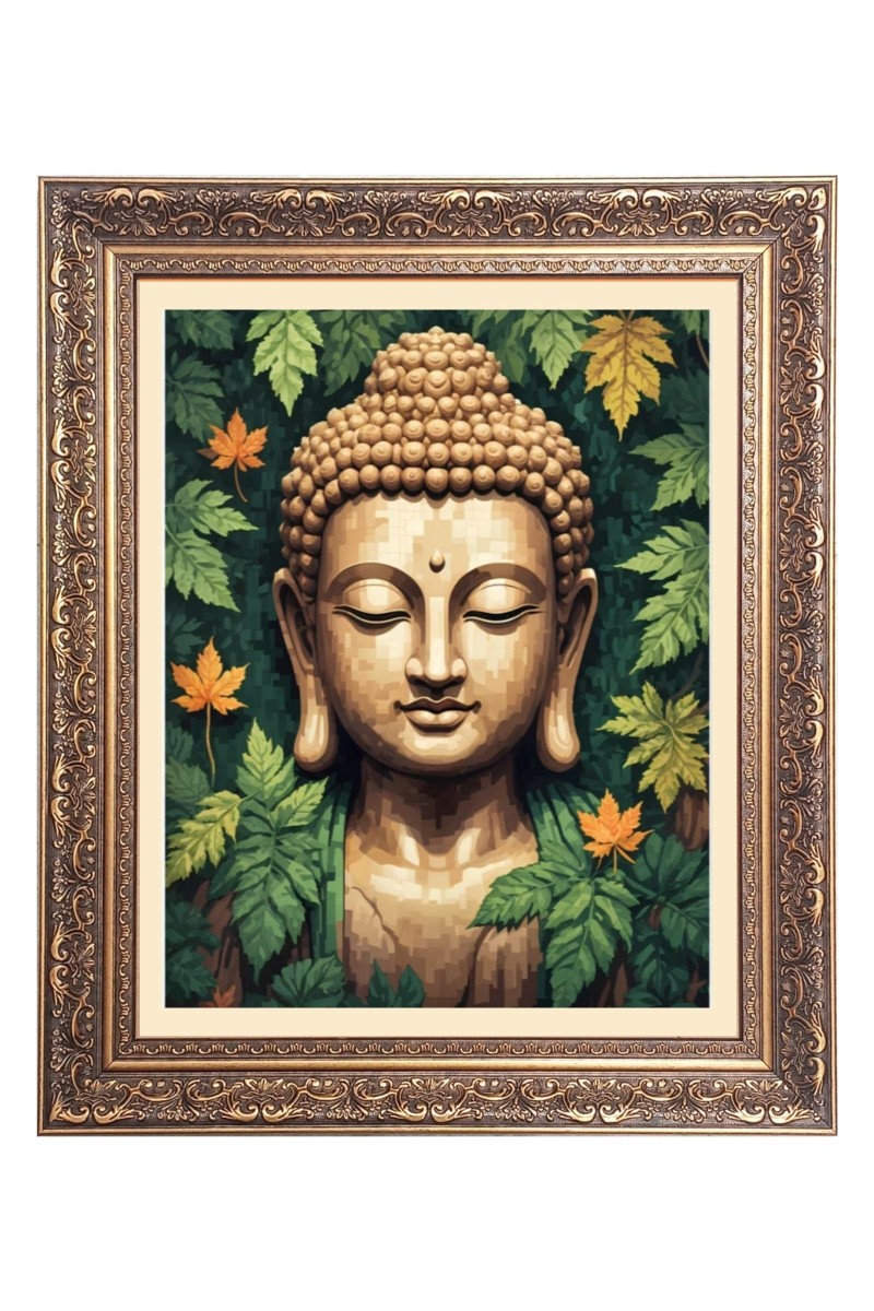 Goutam Buddha Big Photo Frame - 10x14 Inches for Home ,Temple &  Office Decoration