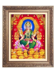 Maa Lakshmi Big Photo Frame - 10x14 Inches for Home ,Temple &  Office Decoration