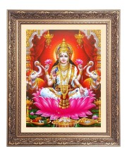 Maa Lakshmi Big Photo Frame - 10x14 Inches for Home ,Temple &  Office Decoration