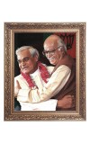 Sri Atal Bihari Bajpayee and Sri Lal Krishna Advani Big Photo Frame - 10x14 Inches for Home ,Temple &  Office Decoration