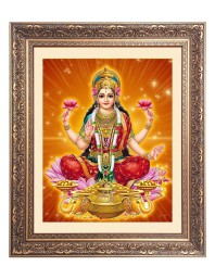 Maa Lakshmi Big Photo Frame - 10x14 Inches for Home ,Temple &  Office Decoration