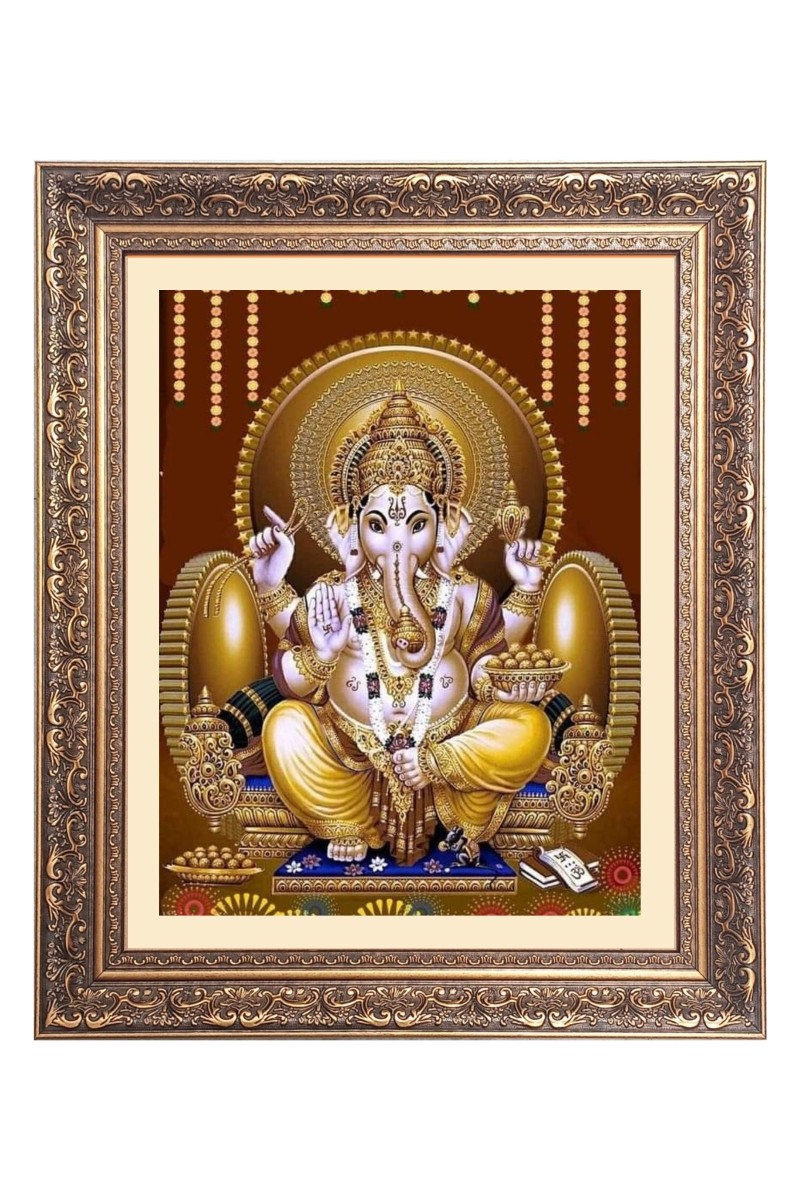 Sri Ganesh Big Photo Frame - 10x14 Inches for Home ,Temple &  Office Decoration