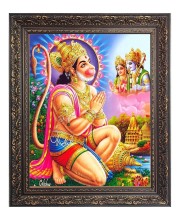 Sri hanuman Big Photo Frame - 10x14 Inches for Home ,Temple &  Office Decoration