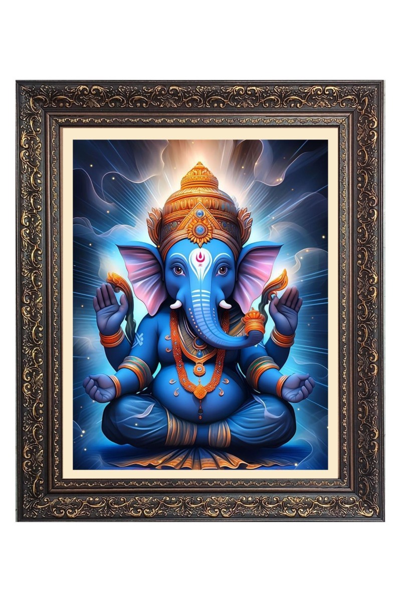 Sri Ganesh Big Photo Frame - 10x14 Inches for Home ,Temple &  Office Decoration