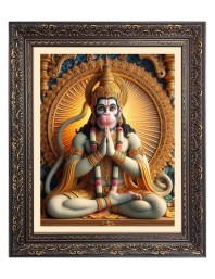 Sri hanuman Big Photo Frame - 10x14 Inches for Home ,Temple &  Office Decoration