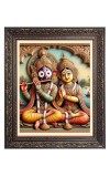 Maa Laxmi with  Lord Jagannath Big Photo Frame - 10x14 Inches for Home ,Temple &  Office Decoration