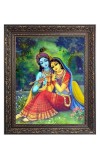 Sri Krishna and Sri Radha Big Photo Frame - 10x14 Inches for Home ,Temple &  Office Decoration