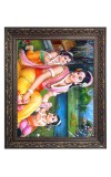 Maa Sita Luv and Kush Big Photo Frame - 10x14 Inches for Home ,Temple &  Office Decoration