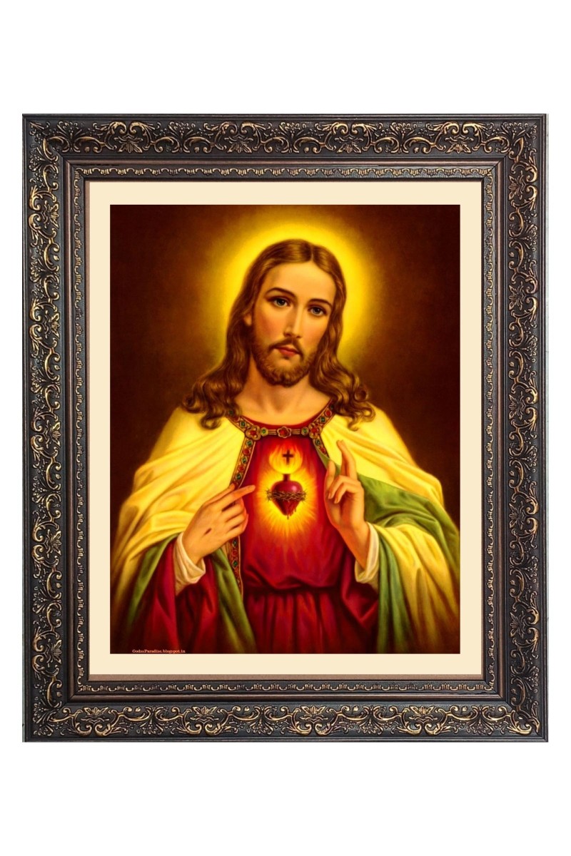 jesus christ Big Photo Frame - 10x14 Inches for Home ,Temple &  Office Decoration