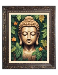 Sri Gautam Buddha Big Photo Frame - 10x14 Inches for Home ,Temple &  Office Decoration