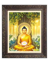 Sri Gautam Buddha Big Photo Frame - 10x14 Inches for Home ,Temple &  Office Decoration