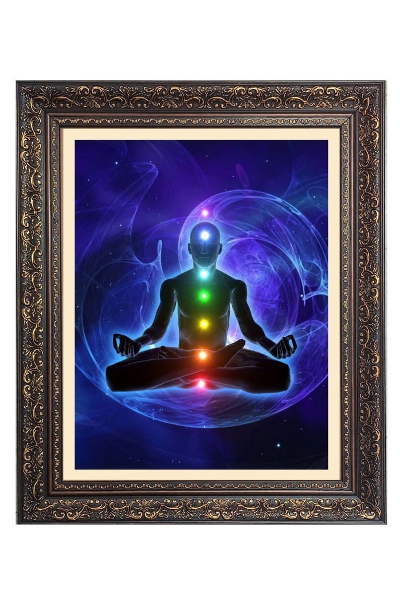 Mediation Healing Chakra Big Photo Frame - 10x14 Inches for Home ,Temple &  Office Decoration