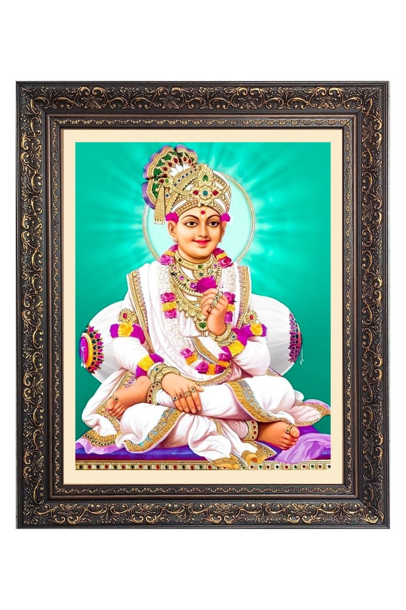 Shree Swaminarayan Big Photo Frame - 10x14 Inches for Home ,Temple &  Office Decoration