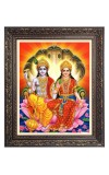 Maa Laxmi  and God Narayan Big Photo Frame - 10x14 Inches for Home ,Temple &  Office Decoration