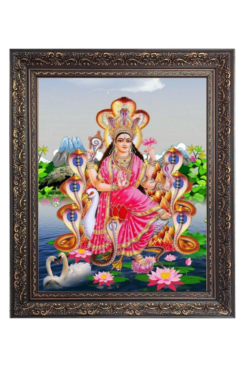 Maa Manasha Big Photo Frame - 10x14 Inches for Home ,Temple &  Office Decoration