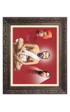 Sri Ramakrishna, Maa Sarada and Swami Vivekananda Big Photo Frame - 10x14 Inches for Home ,Temple &  Office Decoration