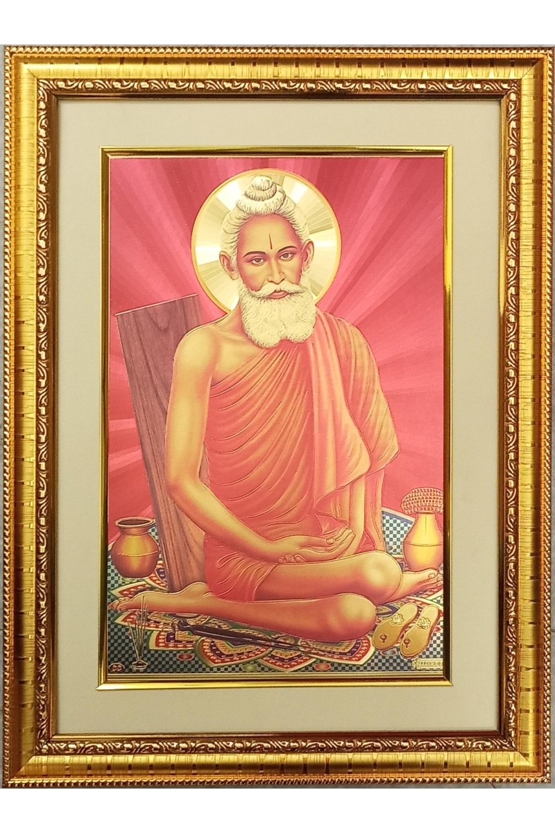 Baba Loknath Golden Photo 11.5x15.5 Inches Perfect for Home, Office & Temple Decoration