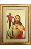 Jesus Christ Golden Photo 11.5x15.5 Inches Perfect for Home, Office & Temple Decoration