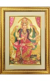 Devi Manasa Golden Photo 11.5x15.5 Inches Perfect for Home, Office & Temple Decoration