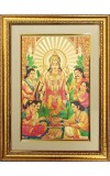 Lord Satyanaryan  Golden Photo 11.5x15.5 Inches Perfect for Home, Office & Temple Decoration
