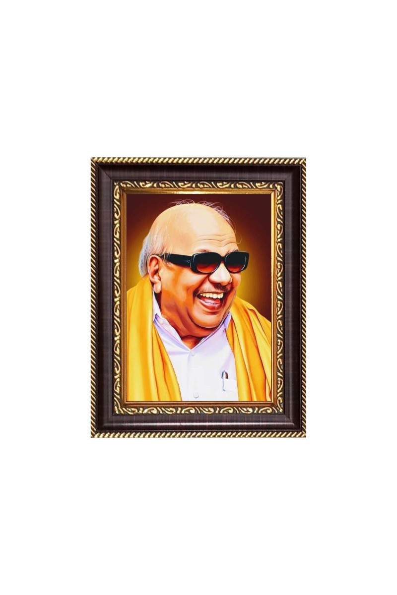 Dr Kalaignar M Karunanidhi  Digital Print Photo 6.7x8.7 inches  (I24) - Vibrant Religious Wall Art for Home or Office Decor.