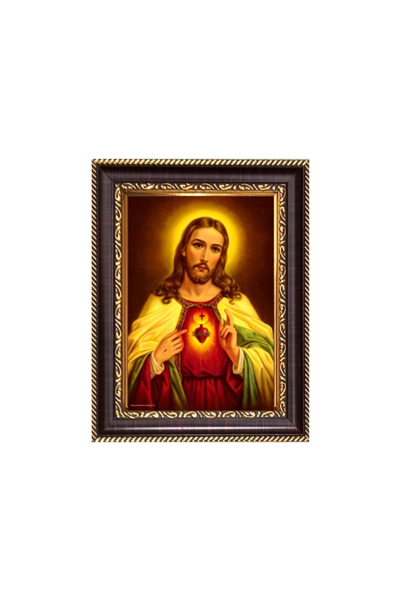 Jishu  Christa Jesus Digital Print Photo 6.7x8.7 inches  (I24) - Vibrant Religious Wall Art for Home or Office Decor.