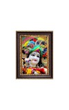 Sri Krishna with flute Digital Print Photo 6.7x8.7 inches  (I24) - Vibrant Religious Wall Art for Home or Office Decor.