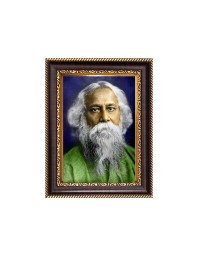 Sri Rabindra Nath Tagore Digital Print Photo 6.7x8.7 inches  (I24) - Vibrant Religious Wall Art for Home or Office Decor.