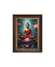 Goutam Buddha Digital Print Photo 6.7x8.7 inches  (I24) - Vibrant Religious Wall Art for Home or Office Decor.