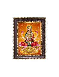 Maa Lakshmi Digital Print Photo 6.7x8.7 inches  (I24) - Vibrant Religious Wall Art for Home or Office Decor.