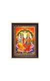 Ma Lakshmi and Sri Narayan Digital Print Photo 6.7x8.7 inches  (I24) - Vibrant Religious Wall Art for Home or Office Decor.