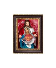 Jesus and Mata Mary Digital Print Photo 6.7x8.7 inches  (I24) - Vibrant Religious Wall Art for Home or Office Decor.