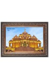 Akshardham Temple Photo - Brown Color Frame, 10x14 Inch | Premium Quality Print |  Perfect for Home and Office Wall Decoration