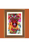 Jai Maa Tara Photo Frame  10x14 Inches-Brown Wooden Frame for Home , Office & Temple Decoration and Gifting